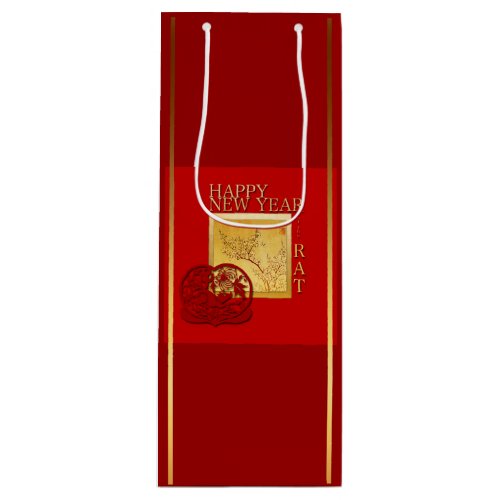 Spring Chinese Rat Year 2020 Wine Gift Bag