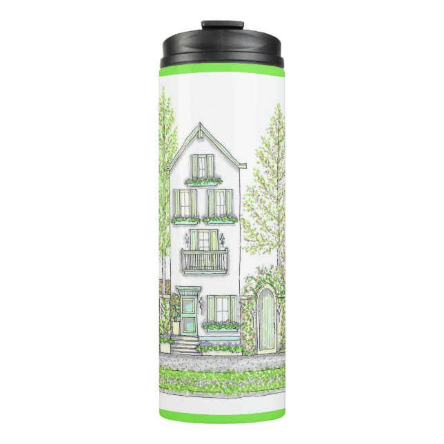 Spring City Lime Green Thermal Tumbler (Front)