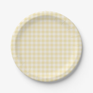 Spring Classic Gingham Buttercream Paper Plates