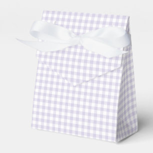 Spring Classic Gingham Dusty Lavender Favor Boxes