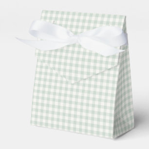 Spring Classic Gingham   Muted Sage Favor Boxes