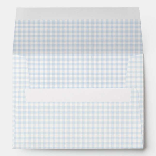 Spring Classic Gingham | Powder Blue Envelope (Back (Bottom))