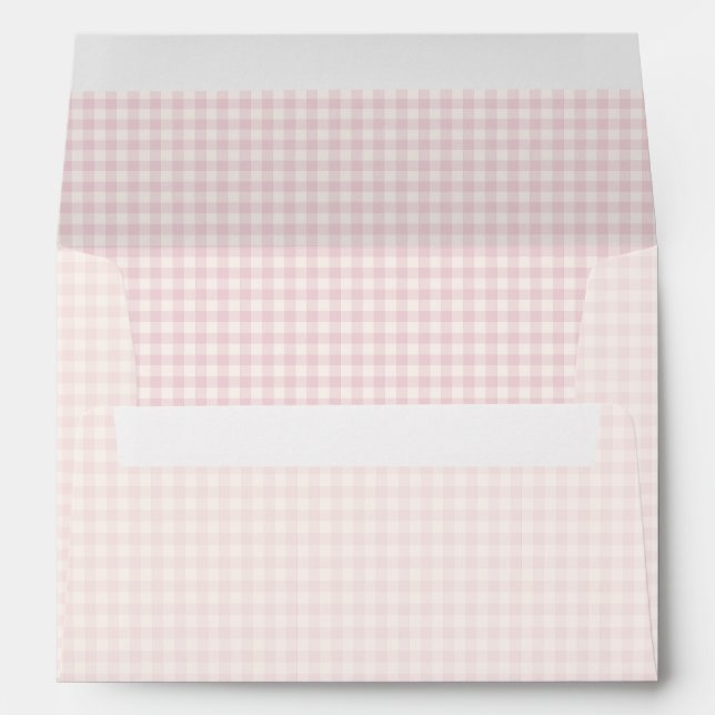 Spring Classic Gingham | Soft Blush Envelope (Back (Bottom))