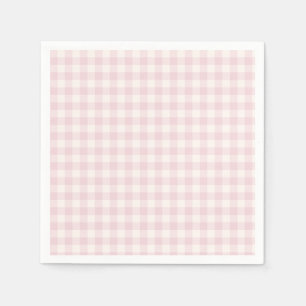 Spring Classic Gingham Soft Blush Napkins