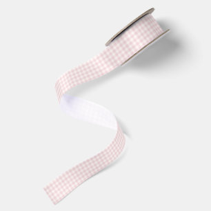 Spring Classic Gingham Soft Blush Satin Ribbon