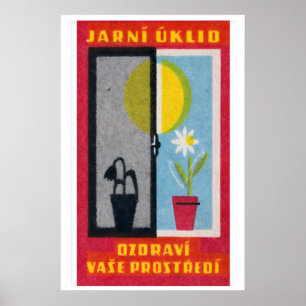 Spring Clean Your House - Matchbox Print - Czech