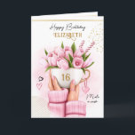 Spring Coffee Cup with Flowers Happy Birthday Holiday Card<br><div class="desc">Spring Coffee Cup with Flowers Happy Birthday Holiday Card</div>