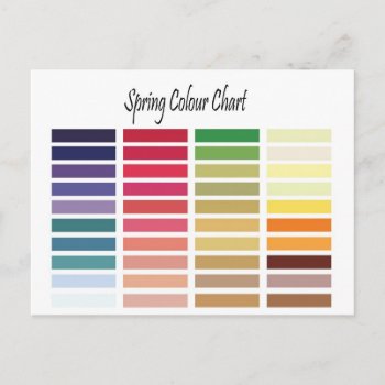 Spring Color Chart Postcard by Angel86 at Zazzle