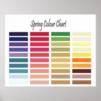 Spring Color Chart Poster by Angel86 at Zazzle