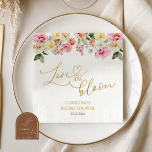 Spring Colorful Floral Bridal Shower Napkins