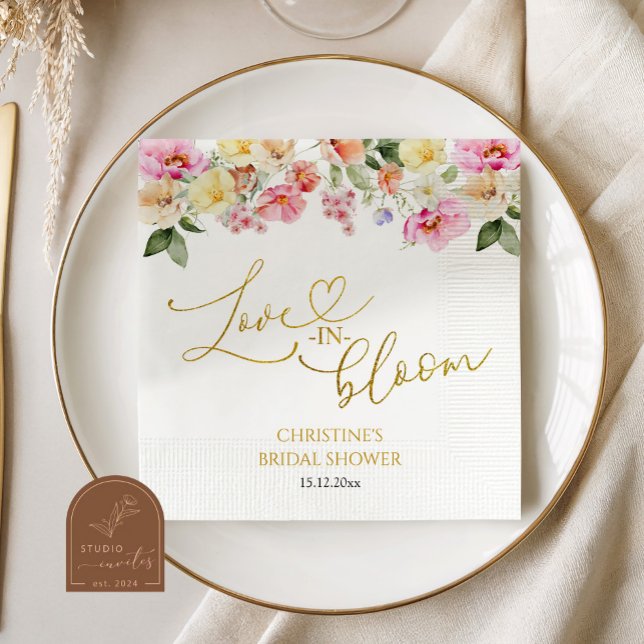 Spring Colorful Floral Bridal Shower Napkins (Creator Uploaded)