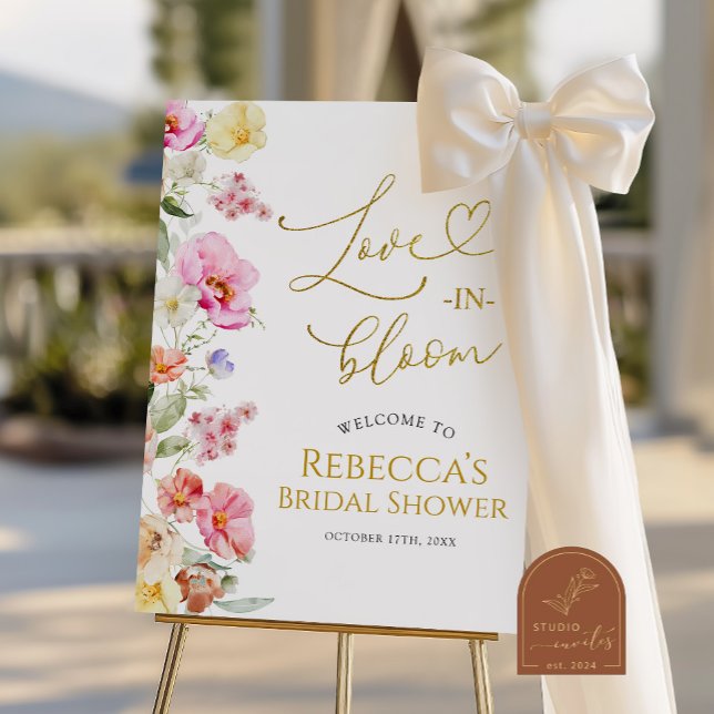 Spring Colorful Floral Bridal Shower Welcome Sign (Creator Uploaded)