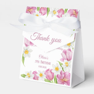 Spring Colorful Flower Kids Birthday Favor Boxes