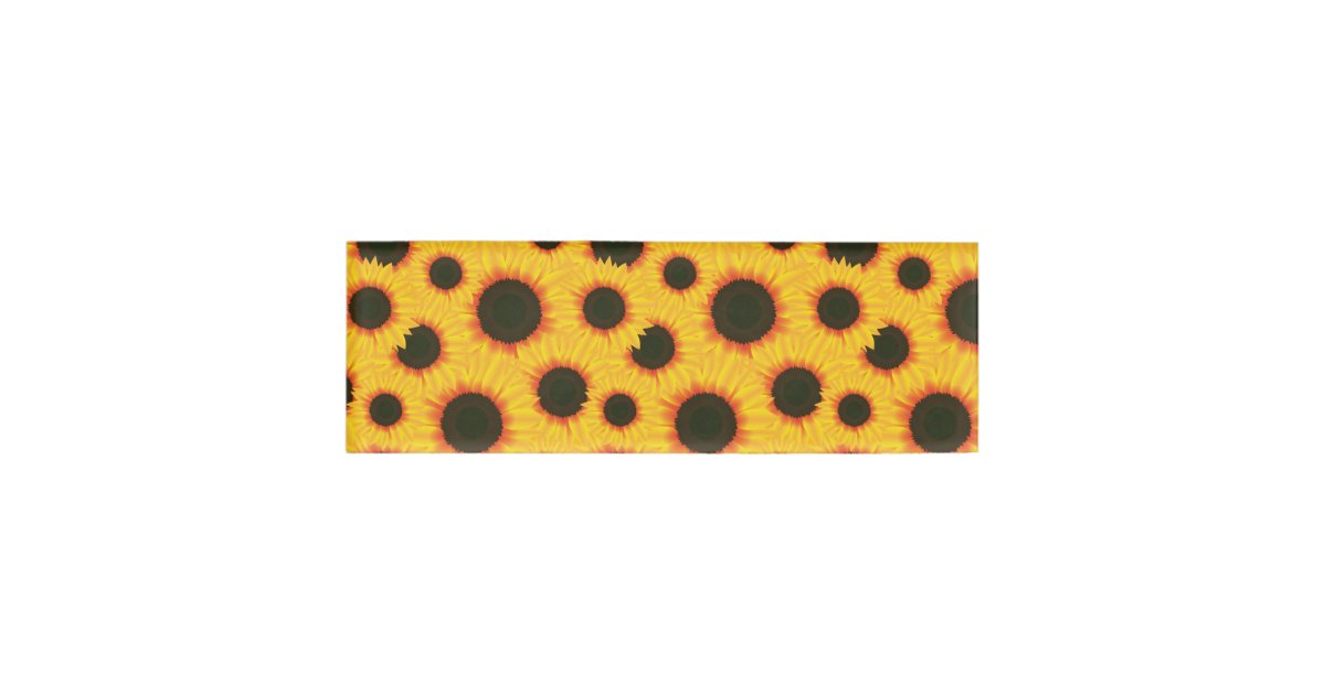 spring colorful pattern sunflower name tag zazzlecom