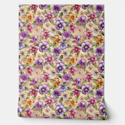 Spring colorful violets flowers purple floral wallpaper 