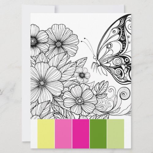 Spring Coloring Cards For Adults
