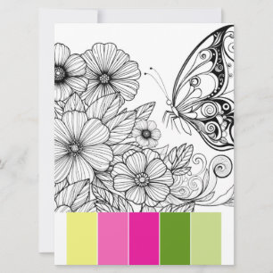 Spring Coloring Cards For Adults