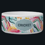 Spring Colors Abstract Colorful Background Bowl<br><div class="desc">Spring colors,  colorful abstract background with a custom name.</div>