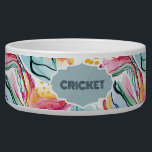Spring Colors Abstract Colorful Background Bowl<br><div class="desc">Spring colors,  colorful abstract background with a custom name.</div>