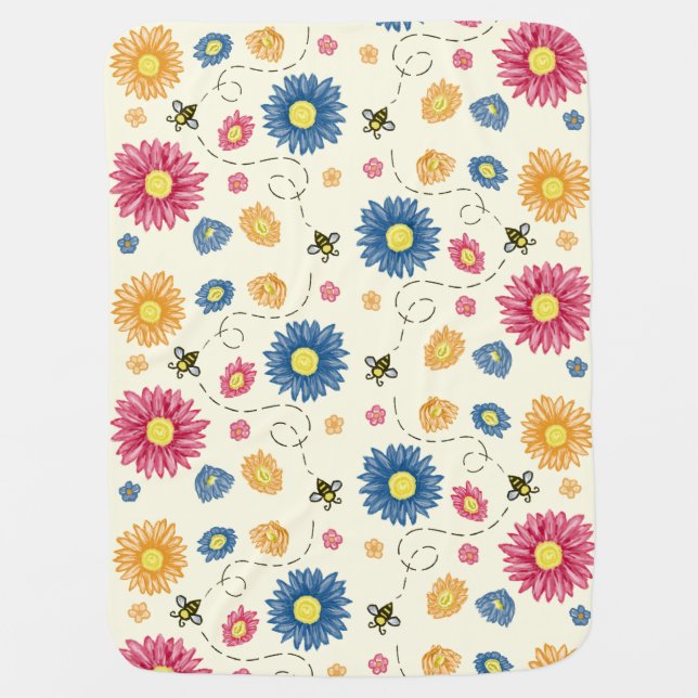 Spring Colors Baby Blanket (Front)