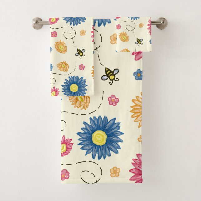 Spring Colors Bath Towel Set (Insitu)