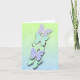 Spring Colors Butterflies Thank You Card