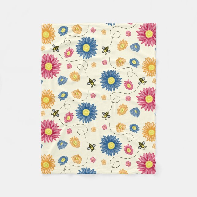 Spring Colors Fleece Blanket (Front)