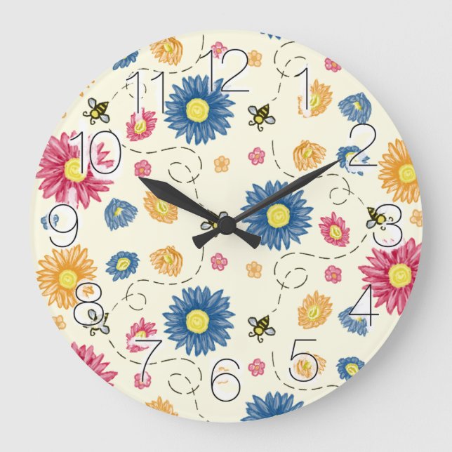 Spring Colors Large Clock (Front)