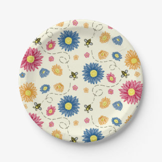 Spring Colors Paper Plates