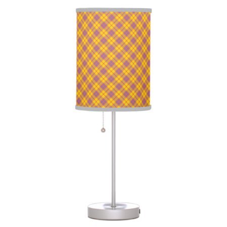 Spring Colors Plaid Pattern Table Lamp