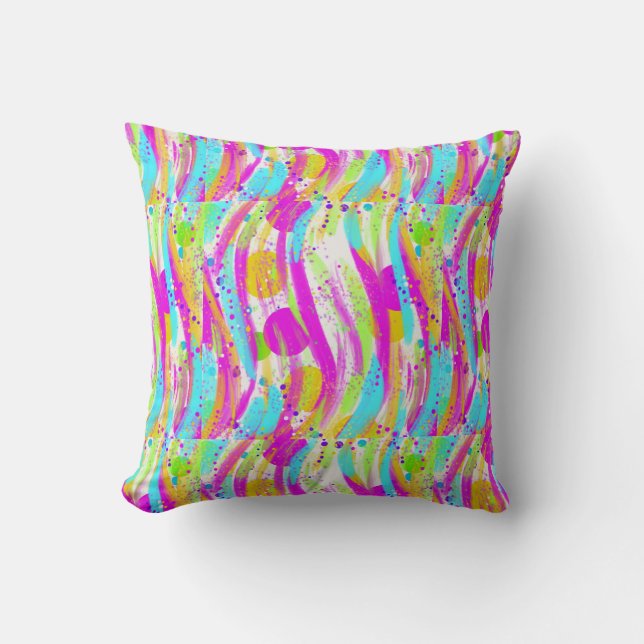 SPRING COLORS THROW PILLOW (Front)