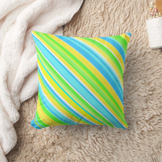 Spring Colors Throw Pillow (Blanket)