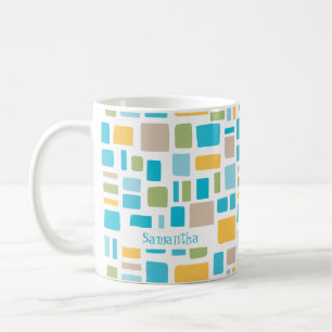 Spring Colors Wonky Squares & Rectangles Coffee Mug