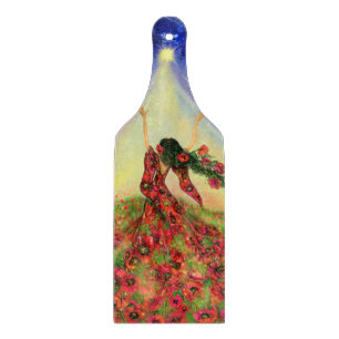 Spring Comes After Winter - Fantastic Flowers Girl Cutting Board