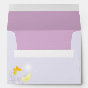 Spring Country Butterfly Theme Wedding Envelope