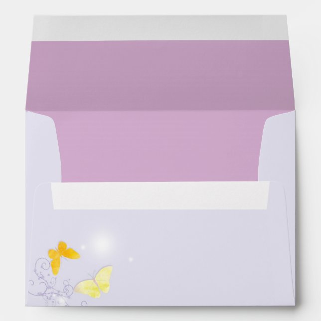 Spring Country Butterfly Theme Wedding Envelope (Back (Bottom))