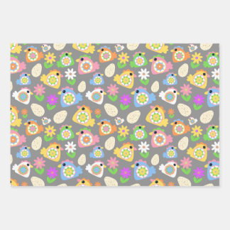 Spring Court Hens Wrapping Paper Sheets
