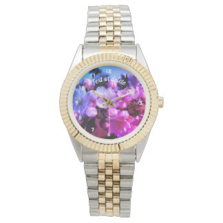 Spring Crabapple Blossoms Abstract Personalized Watch