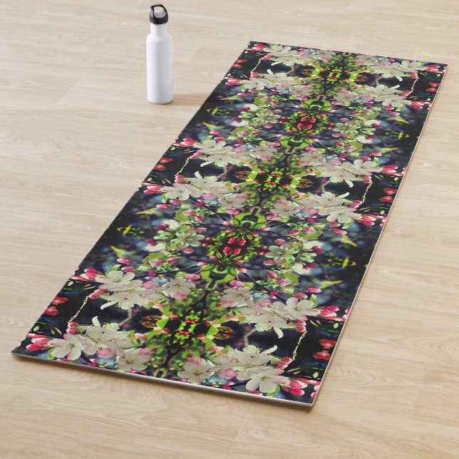 Spring Crabapple Blossoms Abstract Yoga Mat (In Situ)