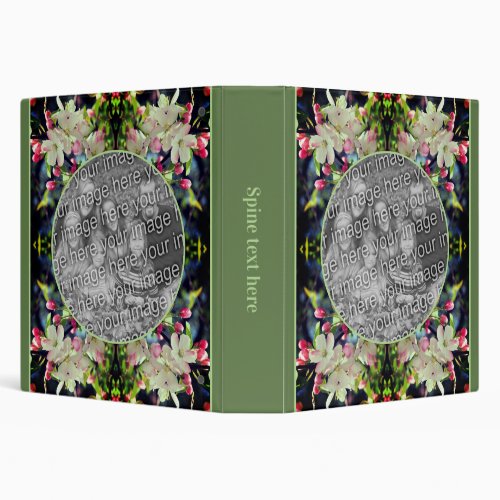Spring Crabapple Blossoms Add Your Own Photo 3 Ring Binder