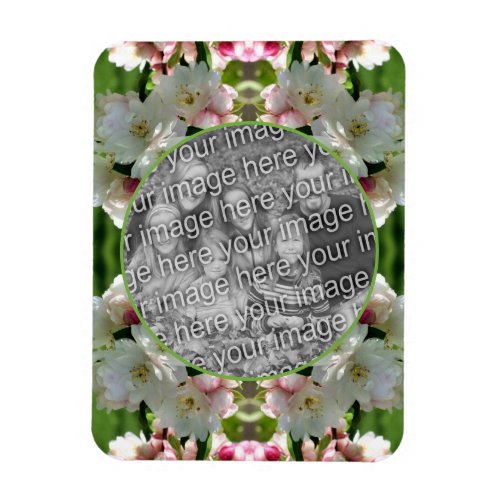 Spring Crabapple Blossoms Frame Add Your Photo Magnet