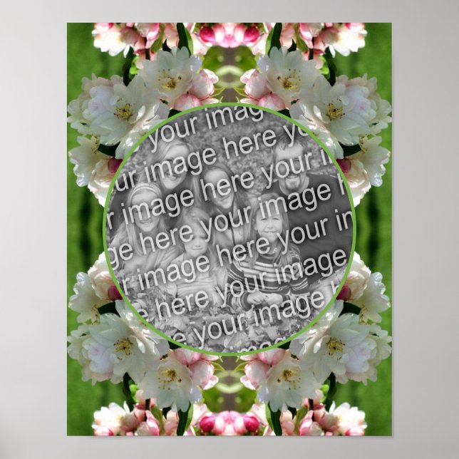Spring Crabapple Blossoms Frame Add Your Photo Poster (Front)