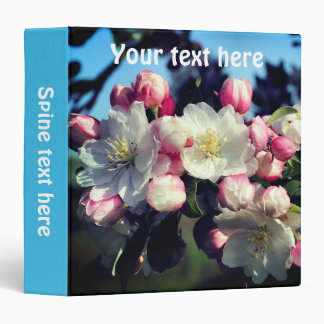 Spring Crabapple Flower Blossoms Personalized 3 Ring Binder
