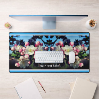 Spring Crabapple Flower Blossoms Personalized Desk Mat
