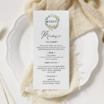 Spring Cream Garden Floral Wedding Menu Card<br><div class="desc">Our "Spring Garden Wedding" collection features gentle cream garden florals with ample green foliage. This airy elegant collection has everything that you would need for a spring wedding. All information is in a combination of script and serif font and is ready for your customization. Check our store for more items...</div>