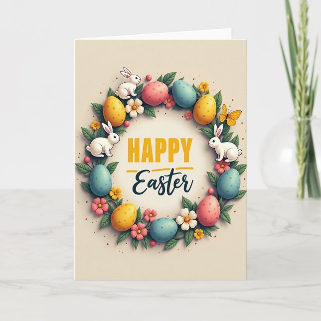 Spring Creatures Celebration Card (Front)