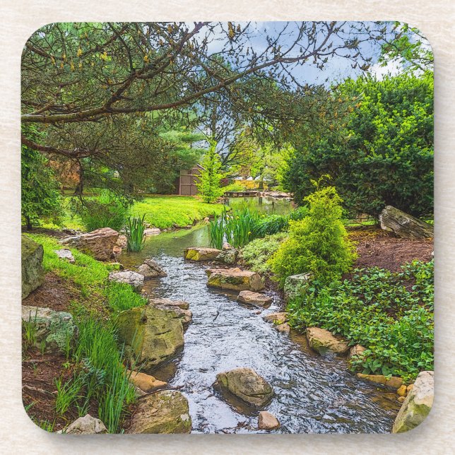Spring Creek Painterly Beverage Coaster (Front)
