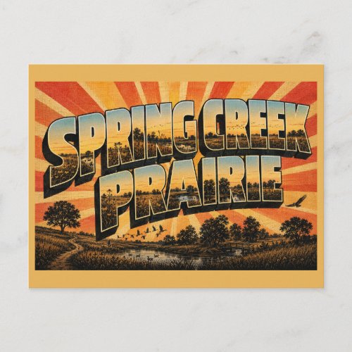 Spring Creek Prairie Nebraska Tallgrass Wetlands Postcard