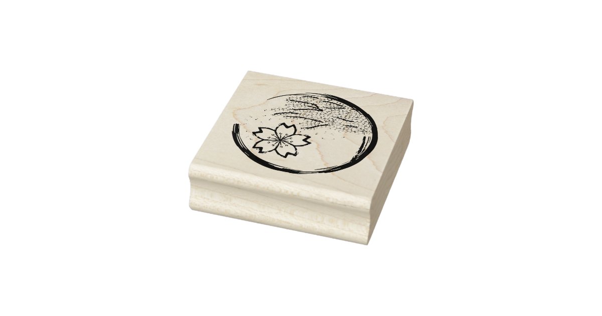 Spring Crest Rubber Stamp | Zazzle