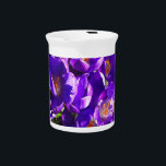 SPRING CROCUS BEVERAGE PITCHER<br><div class="desc">A photographic design of beautiful spring crocuses.</div>
